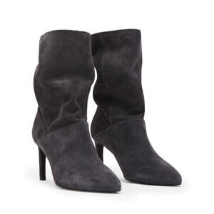 AllSaints Orlana Boots Women's US 10 Heeled Bootie Gray Suede NIB $299